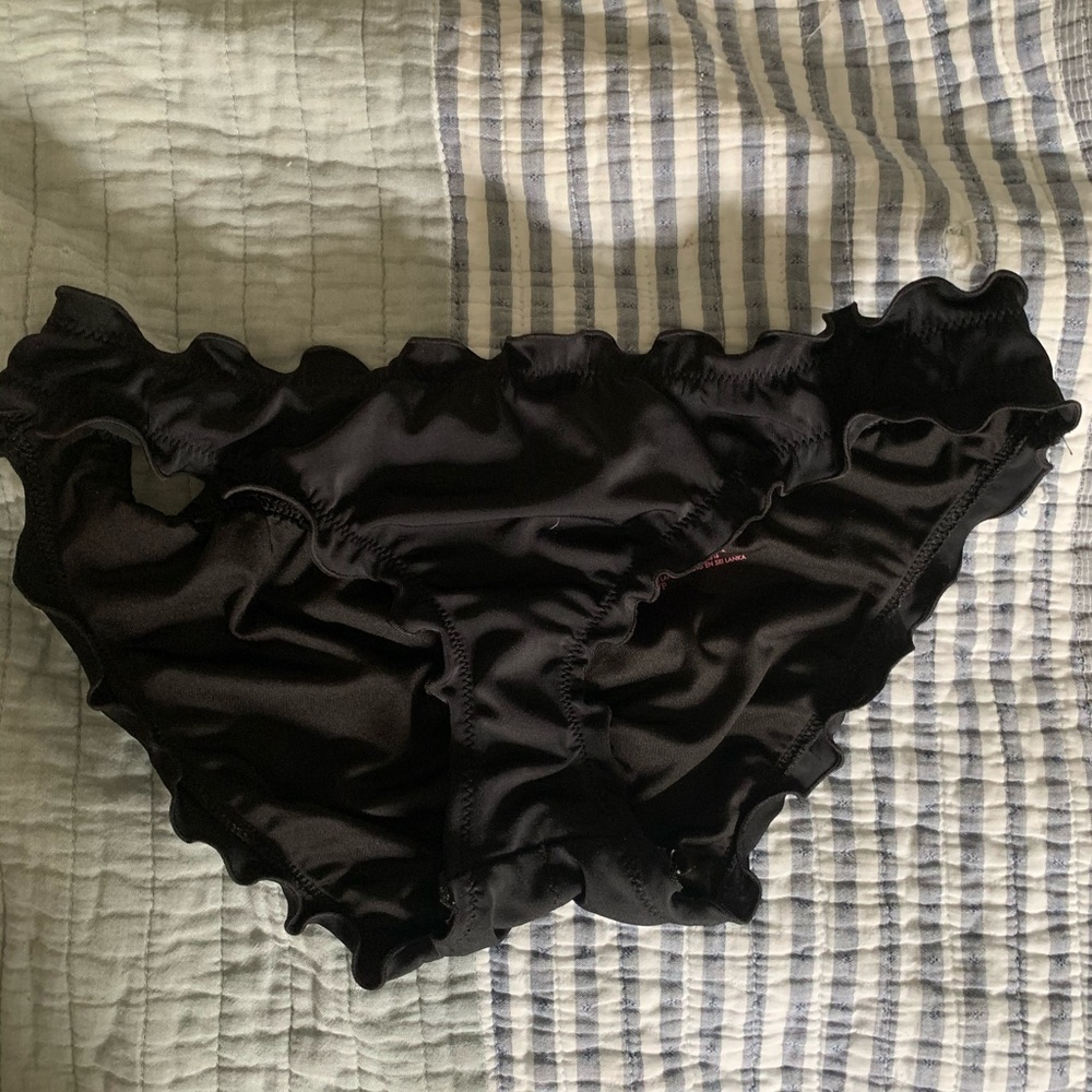 Victoria’s Secret Black Ruffle Bikini Bottom